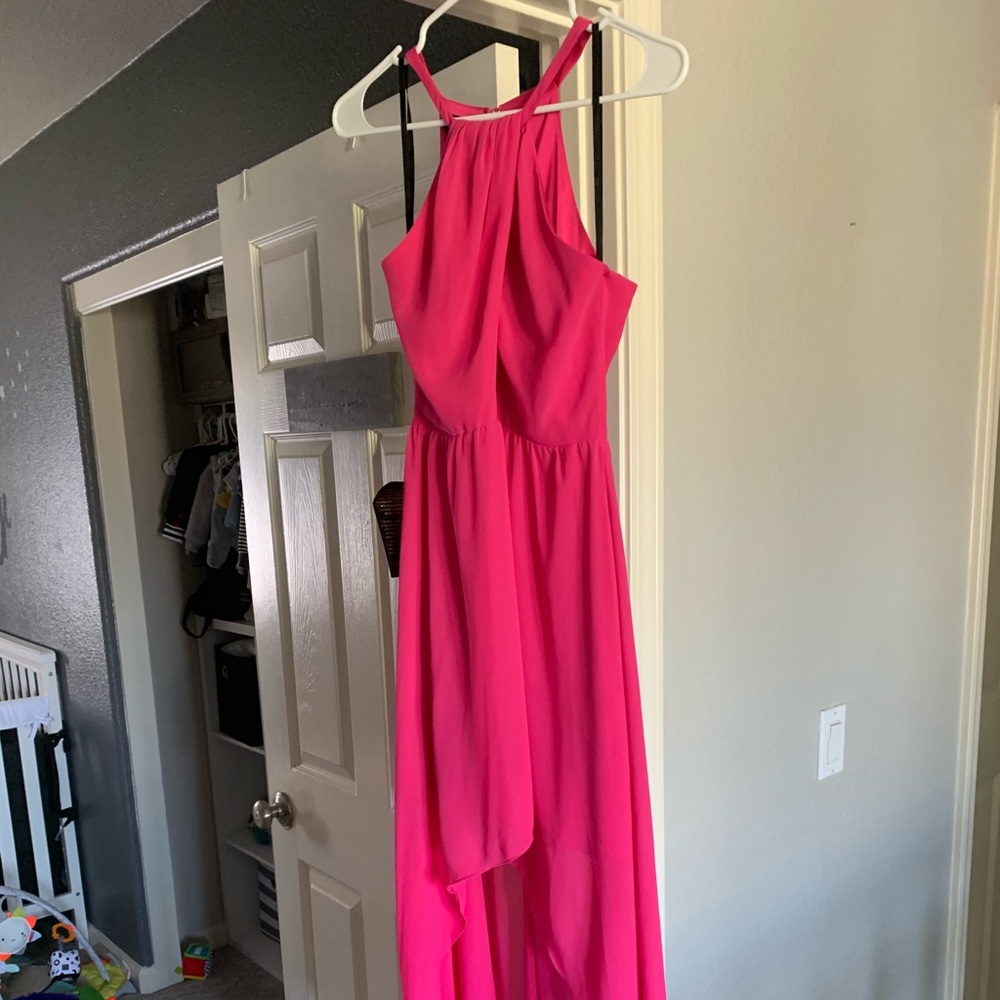 BeBe Fuscia Pink HiLo dress